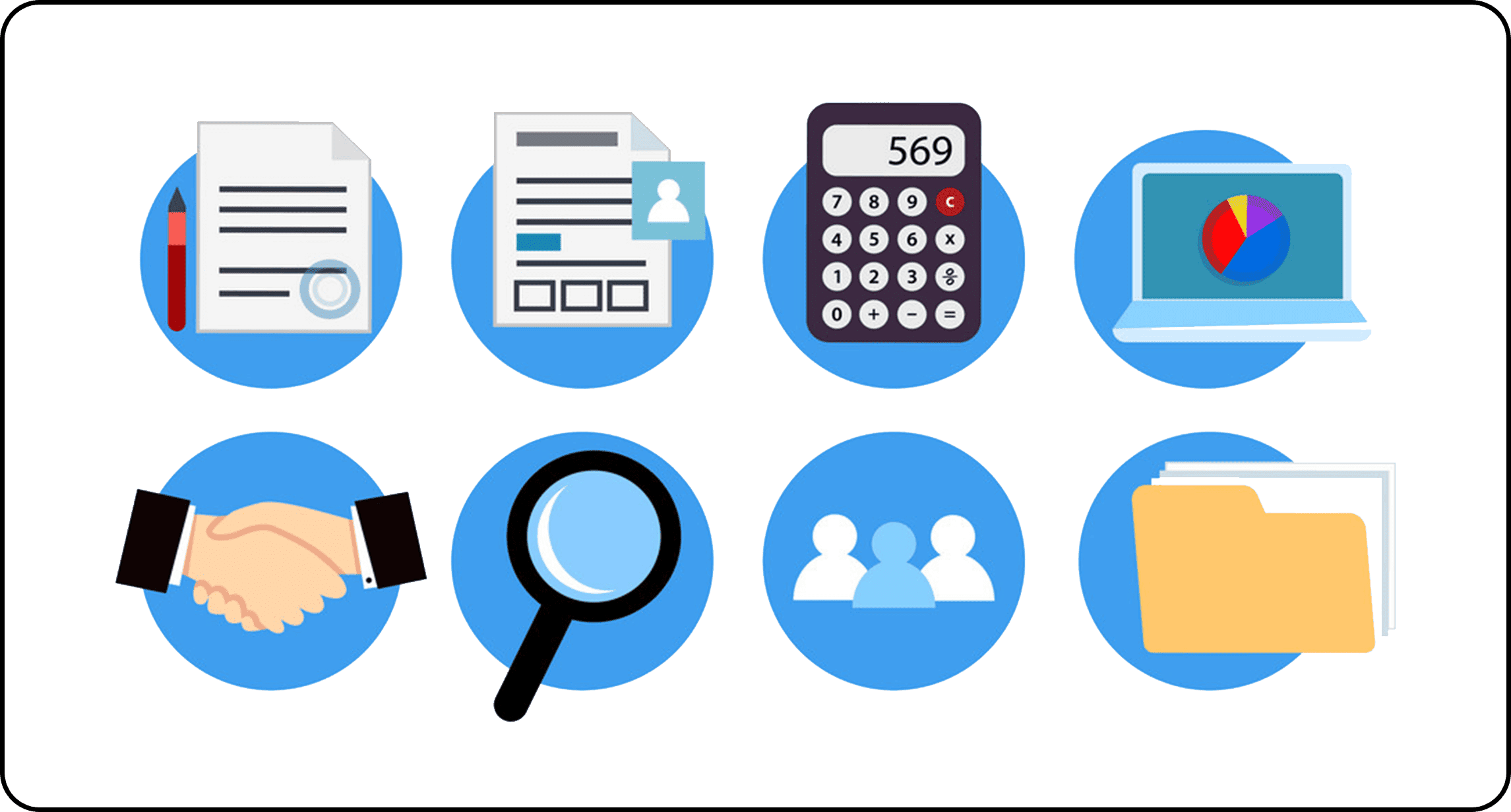 eight different icon